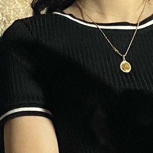 Black ribknit bodycon dress with contrast collar